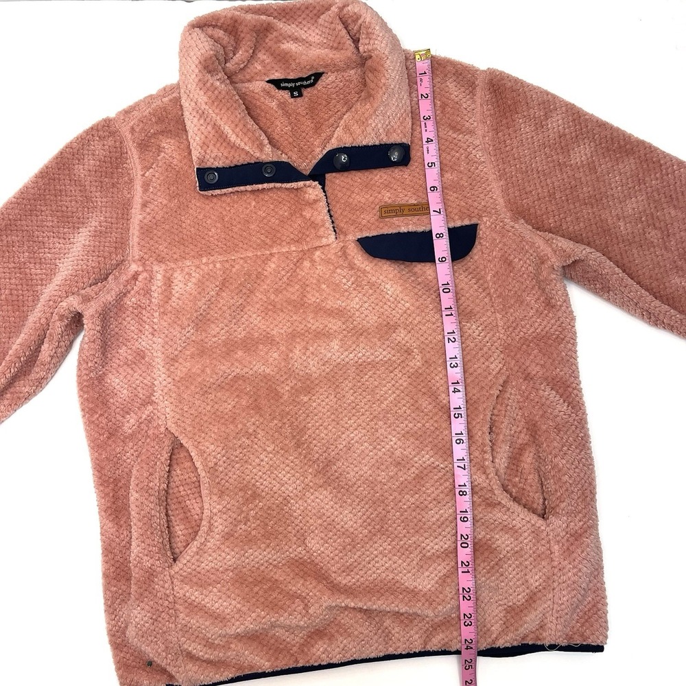 Simply Southern Women's Fleece Pullover Dusty Rose Pink Small - Picture 7 of 7